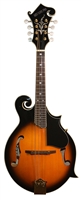 Flinthill  F-Style Flinthill Mandolin:  Solid Spruce Top, Mahogany Sides and Back, Adjustable Rosewood Bridge, Tobacco Sun Burst Finish and “F” Style Sound Holes. FHM-75-1