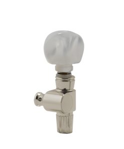 GROVER GEARED BANJO 5TH PEG W/   ROUND PRLD BUTTON NICKEL