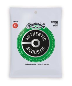 Martin MA140S Authentic Acoustic Marquis Silked 80/20 Bronze Light Guitar Strings