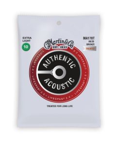 Martin MA170T Authentic Acoustic Lifespan 80/20 Bronze Extra Light Guitar Strings