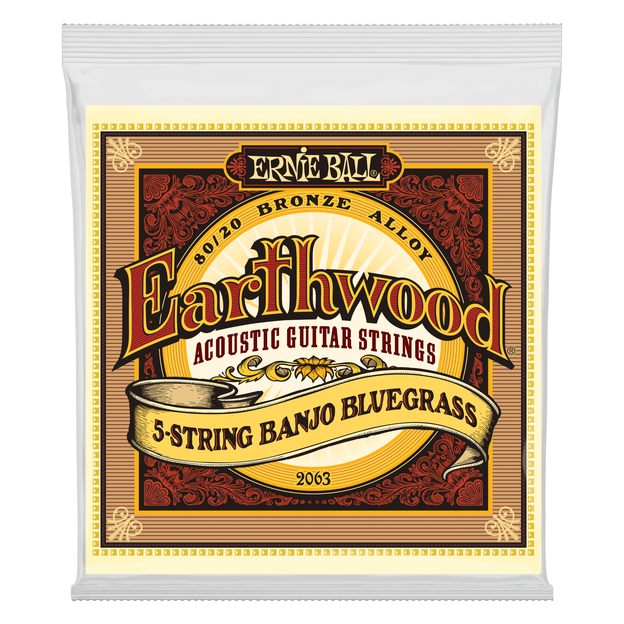 Earthwood 5-String Banjo Bluegrass Loop End 80/20 Bronze Acoustic Guitar Strings - 9-20 Gauge