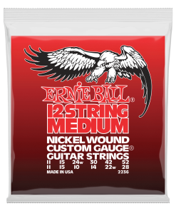 Medium 12-String Nickel Wound Electric Guitar Strings - 11-52 Gauge