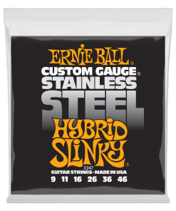 Hybrid Slinky Stainless Steel Wound Electric Guitar Strings - 9-46 Gauge