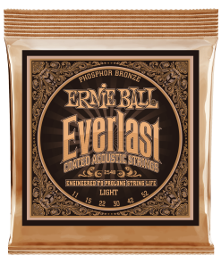 Everlast Light Coated Phosphor Bronze Acoustic Guitar Strings - 11-52 Gauge