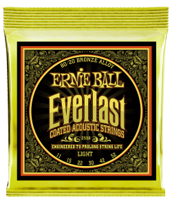 Everlast Light Coated 80/20 Bronze Acoustic Guitar Strings - 11-52 Gauge