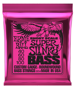 Super Slinky Nickel Wound Short Scale Bass Strings - 40-100 Gauge