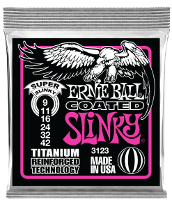 Super Slinky Coated Titanium RPS Electric Guitar Strings - 9-42 Gauge