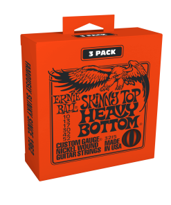 Skinny Top Heavy Bottom Slinky Nickel Wound Electric Guitar Strings 3 Pack - 10-52 Gauge