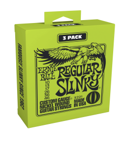 Regular Slinky Nickel Wound Electric Guitar Strings 3 Pack - 10-46 Gauge