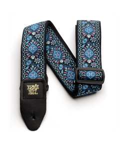Indigo Orchid Jacquard Guitar Strap