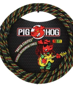 Pig Hog "Rasta Stripes" Instrument Cable, 10ft