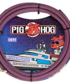 Pig Hog "Riviera Purple" Instrument Cable, 10ft. Right Angle