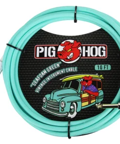 Pig Hog "Seafoam Green" Instrument Cable, 10ft. Right Angle
