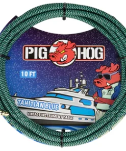Pig Hog "Tahitian Blue" Instrument Cable, 10ft. Right Angle