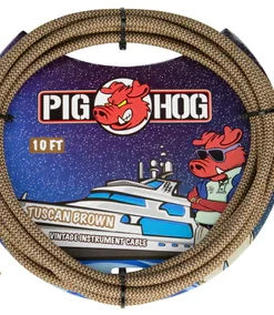 Pig Hog "Tuscan Brown" Instrument Cable, 10ft. Right Angle