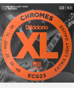 D'ADDARIO CHROMES FLAT WOUND ELECTRIC GUITAR STRING SET, EXTRA