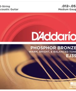 D'ADDARIO 12-STRING ACOUSTIC GUITAR SET, PHOSPHOR BRONZE MEDIUM