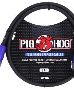 Pighog Speaker Cable 3 Ft, 14 Gauge Wire, Spkon to Spkon