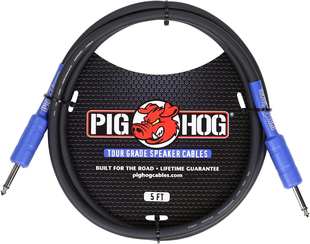 Pig Hog PHSC5 High Performance 14 Gauge 9.2mm 1/4" Speaker Cable, 5 Fe