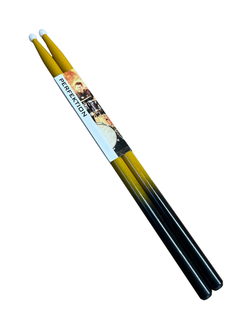 Perfektion 7A Colored Sticks with Nylon Tips Yellow & Black