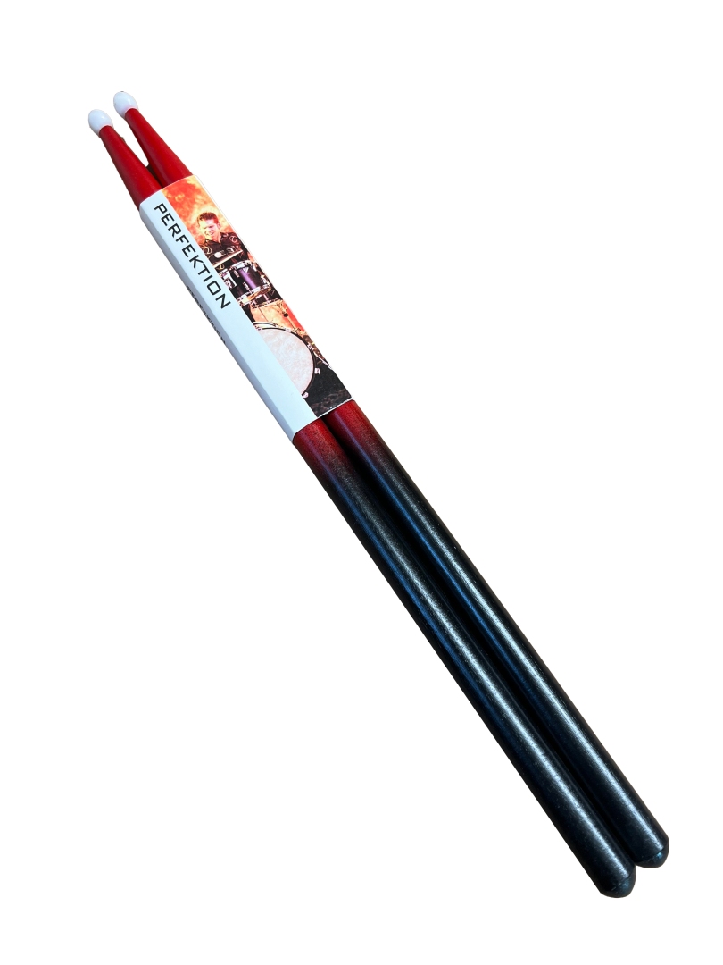 Perfektion 5A Colored Sticks with Nylon Tips Red & Black