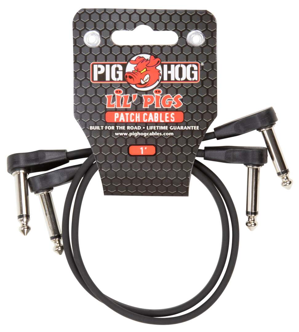 PIG HOG LIL PIGS 1FT LOW PROFILE PATCH CABLES - 2 PACK