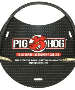 PIG HOG "BLACK WOVEN" 1FT RIGHT ANGLED PATCH CABLE