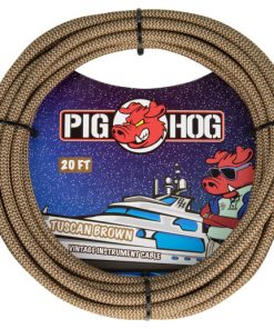 PIG HOG TUSCAN BROWN WOVEN MIC CABLE, 20FT XLR