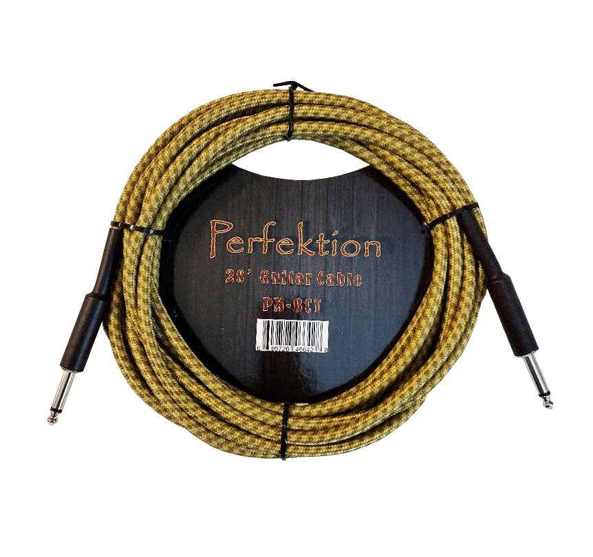 Perfektion PMB 20' Braided Instrument Cable Tweed