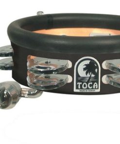 Toca Percussion Jingle-Hit Tambourine with Gibraltar Mount - Black Mar