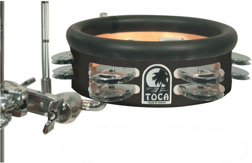 Toca Percussion Jingle-Hit Tambourine with Gibraltar Mount - Black Mar