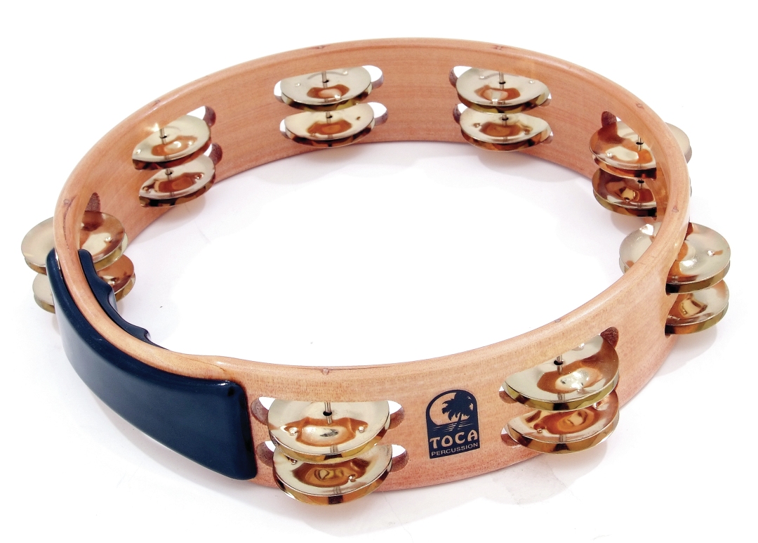 Toca Acacia Wood Tambourine, 10" Double Row
