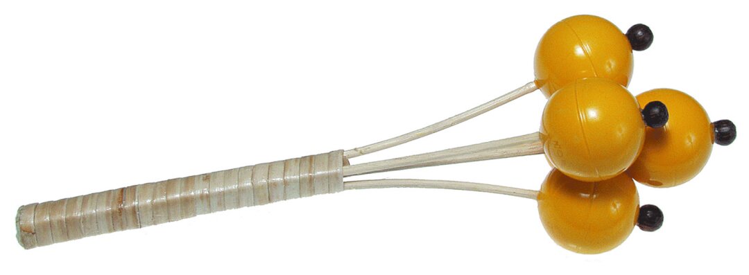 Toca Rattan Yellow Ball Shaker on Stick
