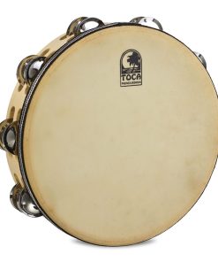 Toca Wood Tambourine, 9" Single Row with head