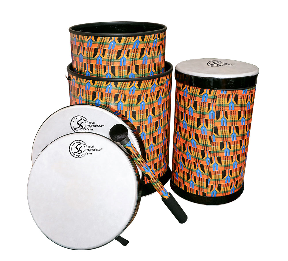 SympaticoÖ Nesting DjunDjun, Kente Cloth Pretuned Fiber w/ Dot - 3 Pack