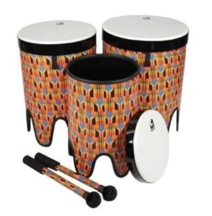 SympaticoÖ Nesting Tom-Tom Pretuned Fiber w/ Dot - Kente Cloth Finish - 16" Head
