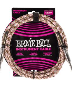 Ernie Ball P06426 Braided Instrument Cable Straight/Straight 10ft - Em