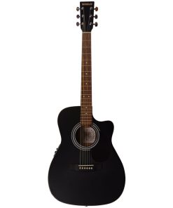 Berkeley Concert Acoustic / Electric Cutaway Guitar Black
