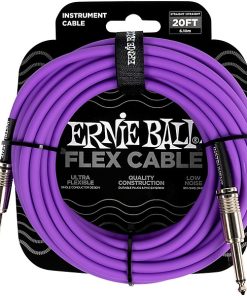 Ernie Ball Flex Straight to Straight Instrument Cable 20 ft. Purple