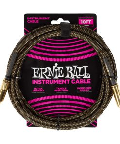 Ernie Ball P06428 Braided Instrument Cable Straight/Straight 10ft - Pa