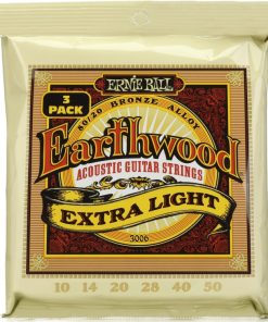 Earthwood Phosphor Bronze Acoustic Guitar Strings 10-50 Extra Light 3pk