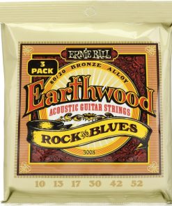 Earthwood Phosphor Bronze Acoustic Guitar Strings 10-52 Rock & Blues 3pk