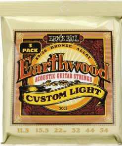 Earthwood Phosphor Bronze Acoustic Guitar Strings 11.5-54 Custom Light 3pk