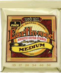 Earthwood Phosphor Bronze Acoustic Guitar Strings 13-56 Medium 3pk