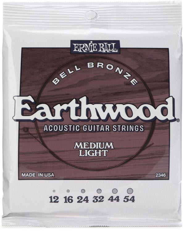 Ernie Ball Earthwood Bell Bronze Acoustic Guitar Strings - .012-.054 M
