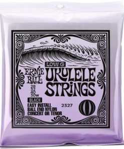 Ernie Ball 2327 Low G Ukulele Strings for Concert/Tenor - Black Nylon,