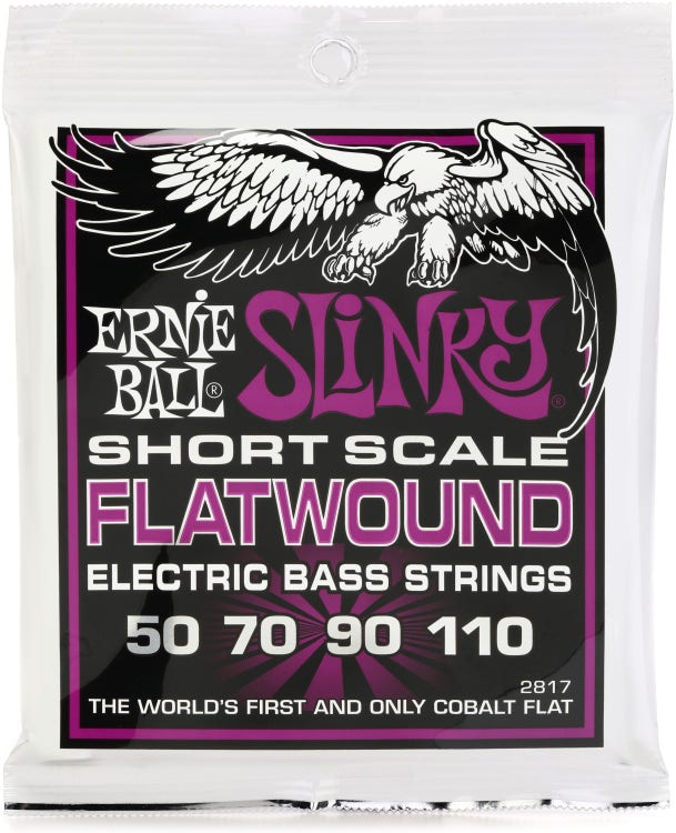 Ernie Ball 2817 Power Slinky Flatwound Electric Bass Guitar Strings -