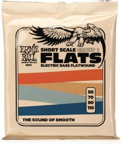 Ernie Ball 2800 Flatwound Short-scale Electric Bass Guitar Strings, .0