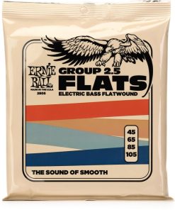 Ernie Ball 2805 Flatwound Long-scale Electric Bass Guitar Strings, .04