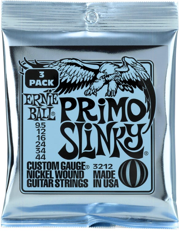 Ernie Ball 3212 Primo Slinky Nickel Wound Electric Guitar Strings - .0